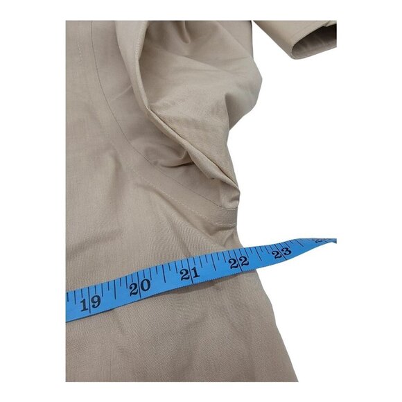 Stafford Shirt Mens Size 16 34-35 Beige Essentials Long Sleeve Broadcloth - Picture 5 of 11